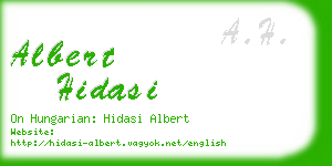 albert hidasi business card